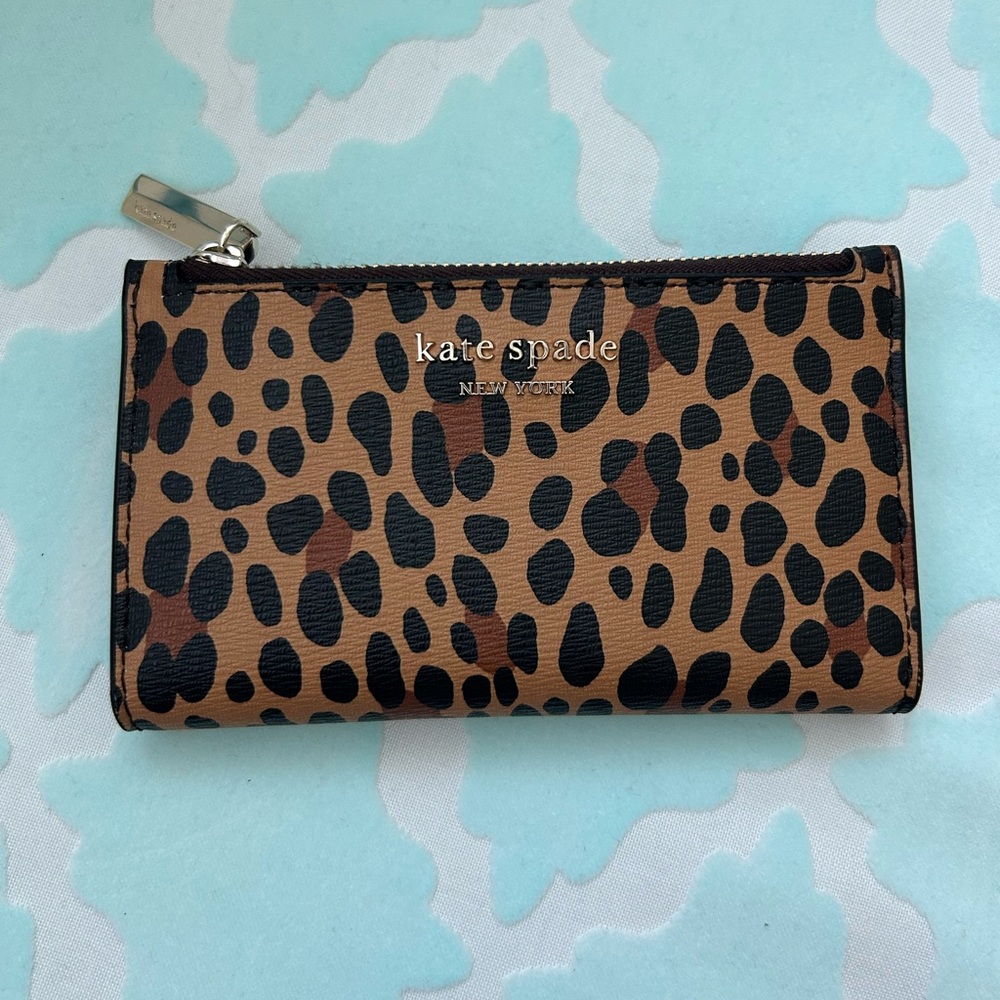 Kate Spade Mini Leopard Slim Bifold Wallet